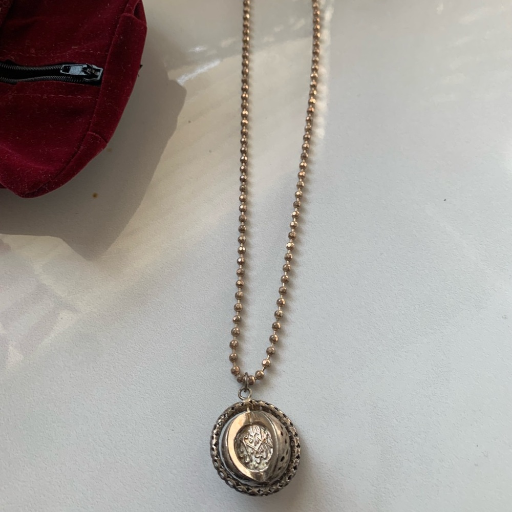 New Egyptian Sterling Silver Religious Spinner Necklace – Islamic Quran Pendant